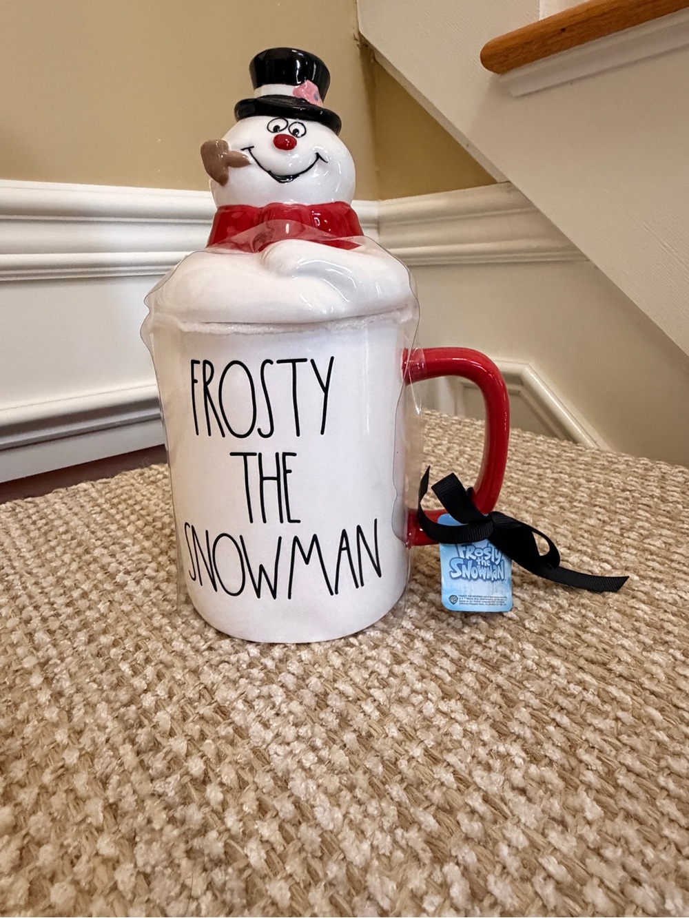 Rae Dunn x Frosty The Snowman Mug with Topper. Winter/Christmas NWT! - Picture 3 of 3